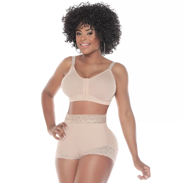 331-C Panty Levantacola con huecos (beige)