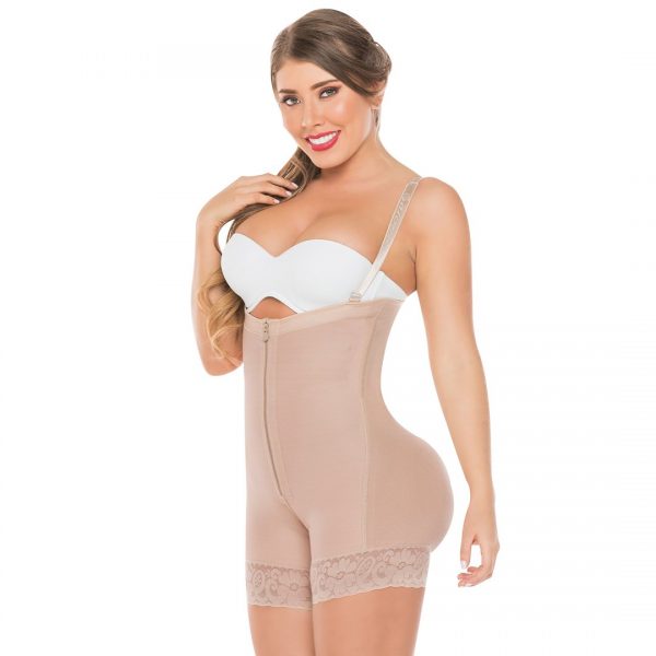 527-3 Faja estraple Short franela (beige) - Imagen 3