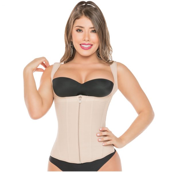 314 Chaleco Dama Manga sisa (beige)
