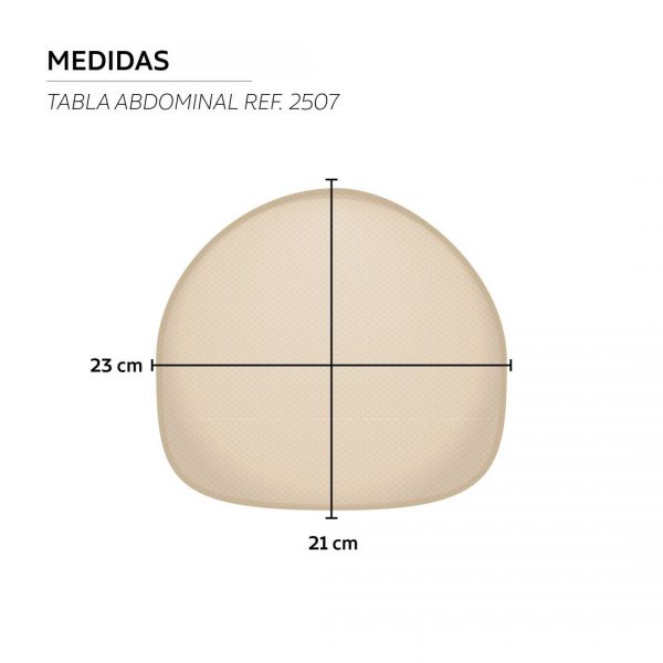 2509 TABLA ABDOMINAL REDONDA (BEIGE) - Imagen 2