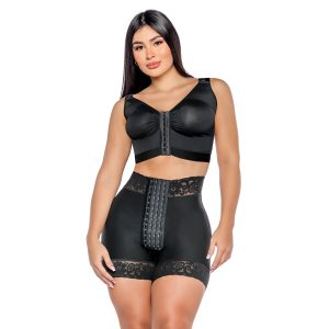 613-B SHORT LEVANTACOLA CON REALCE DE CADERA NEGRO