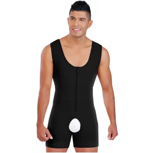 124-C FAJA HOMBRE LIPOESCULTURA CON HUECOS NEGRO